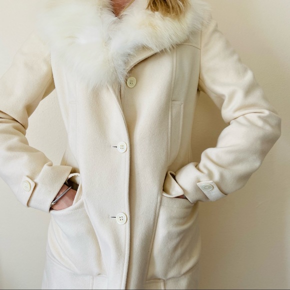 Red Valentino Garavani ecru white wool coat - Picture 5 of 11
